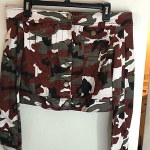 Camo off the Shoulder jacket